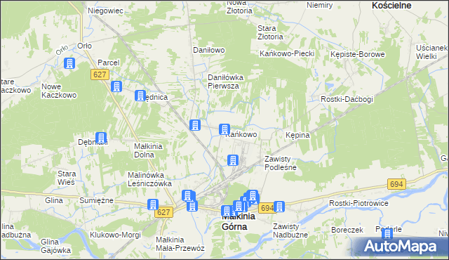 mapa Kańkowo, Kańkowo na mapie Targeo