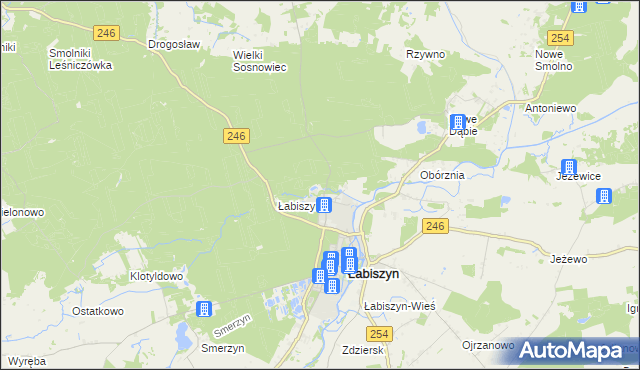 mapa Kąpie, Kąpie na mapie Targeo