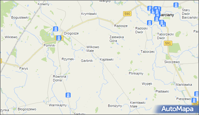 mapa Kąpławki, Kąpławki na mapie Targeo