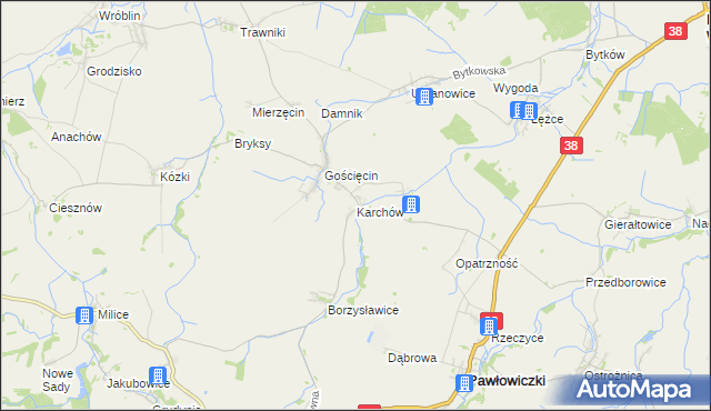 mapa Karchów, Karchów na mapie Targeo