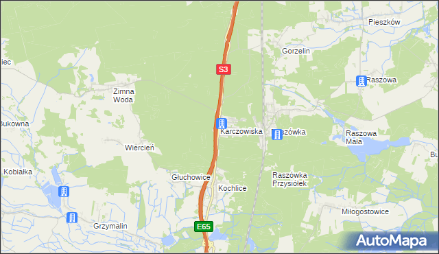 mapa Karczowiska, Karczowiska na mapie Targeo