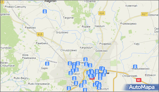 mapa Kargoszyn, Kargoszyn na mapie Targeo