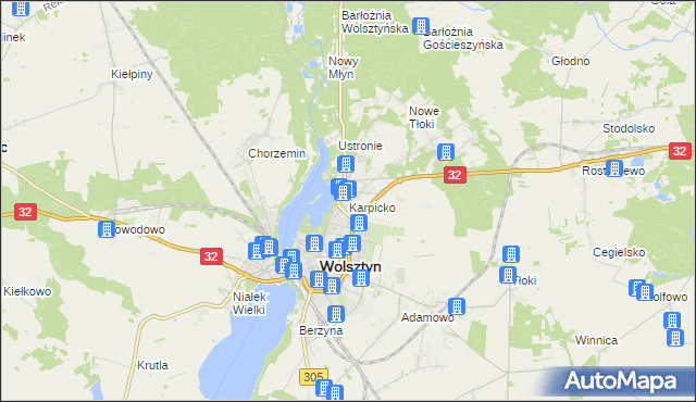 mapa Karpicko, Karpicko na mapie Targeo