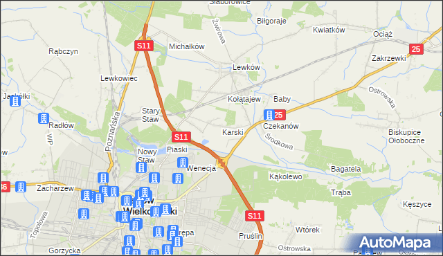 mapa Karski, Karski na mapie Targeo