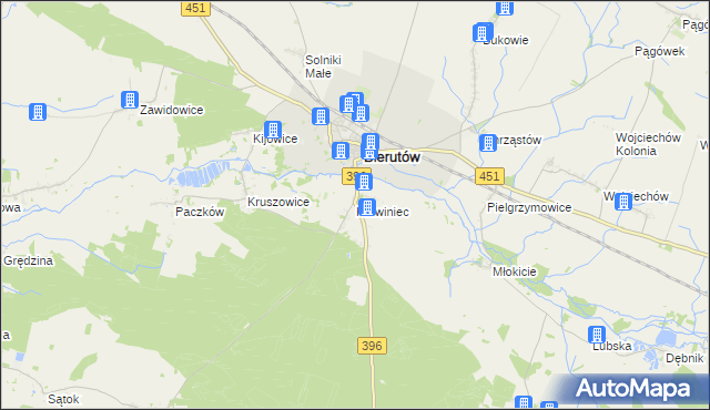 mapa Karwiniec, Karwiniec na mapie Targeo