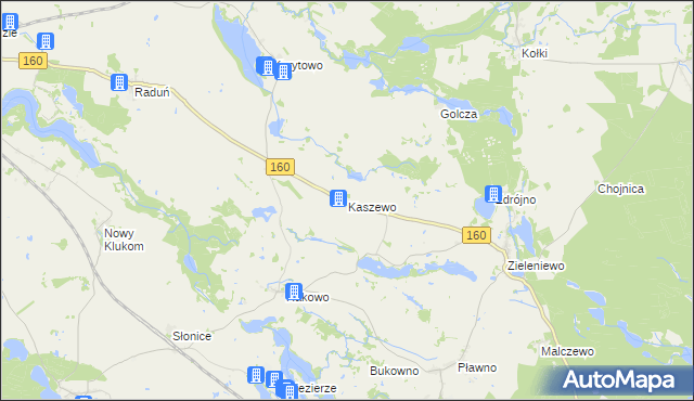 mapa Kaszewo, Kaszewo na mapie Targeo