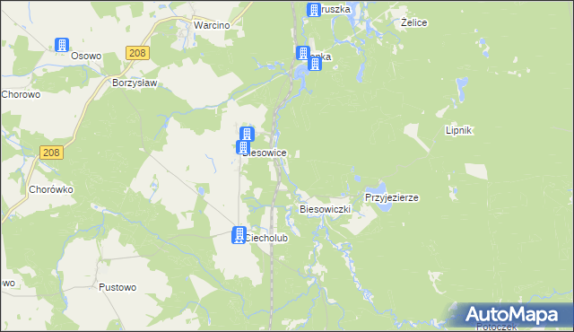 mapa Kawka gmina Kępice, Kawka gmina Kępice na mapie Targeo