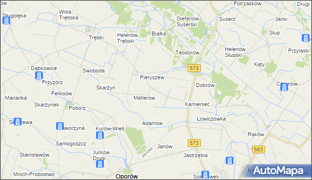 mapa Kaźmierków, Kaźmierków na mapie Targeo