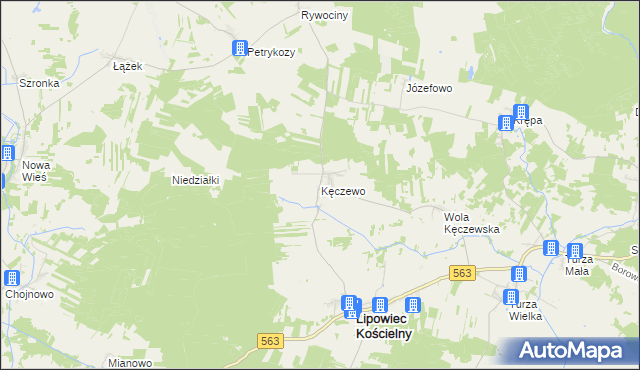 mapa Kęczewo, Kęczewo na mapie Targeo