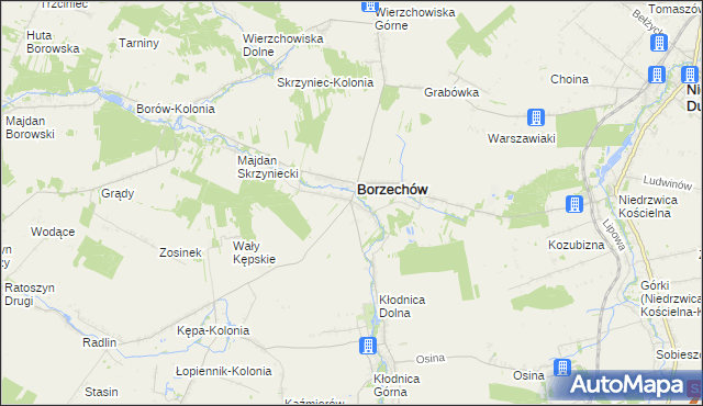 mapa Kępa Borzechowska, Kępa Borzechowska na mapie Targeo