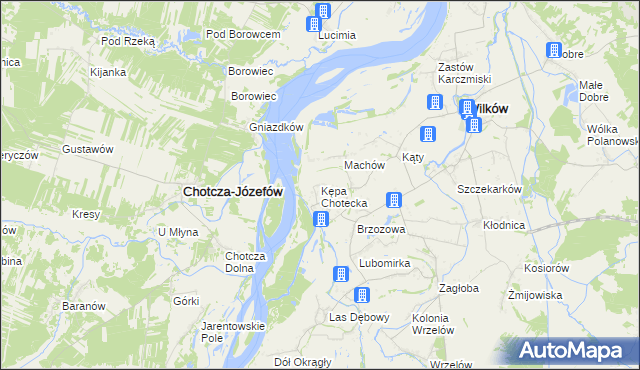 mapa Kępa Chotecka, Kępa Chotecka na mapie Targeo