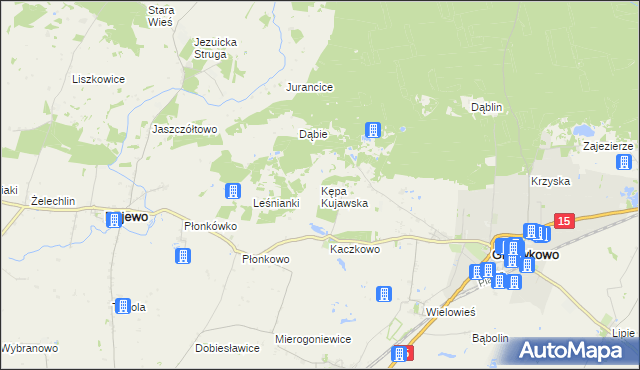 mapa Kępa Kujawska, Kępa Kujawska na mapie Targeo