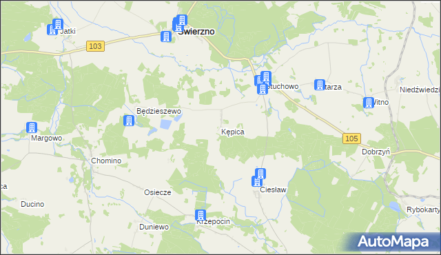 mapa Kępica, Kępica na mapie Targeo