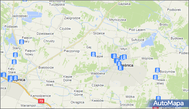 mapa Kępie gmina Oleśnica, Kępie gmina Oleśnica na mapie Targeo