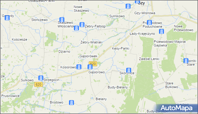 mapa Kęsy-Wypychy, Kęsy-Wypychy na mapie Targeo