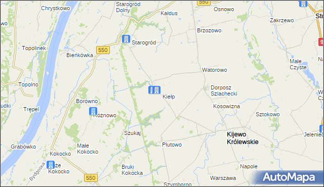 mapa Kiełp, Kiełp na mapie Targeo