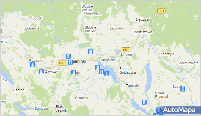 mapa Kiepojcie, Kiepojcie na mapie Targeo