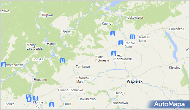 mapa Kierz Półwieski, Kierz Półwieski na mapie Targeo