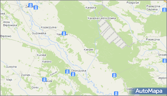 mapa Kierzek gmina Kadzidło, Kierzek gmina Kadzidło na mapie Targeo