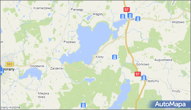 mapa Kikity, Kikity na mapie Targeo