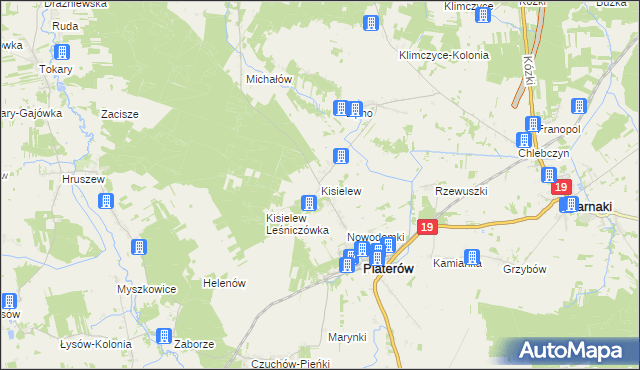 mapa Kisielew, Kisielew na mapie Targeo