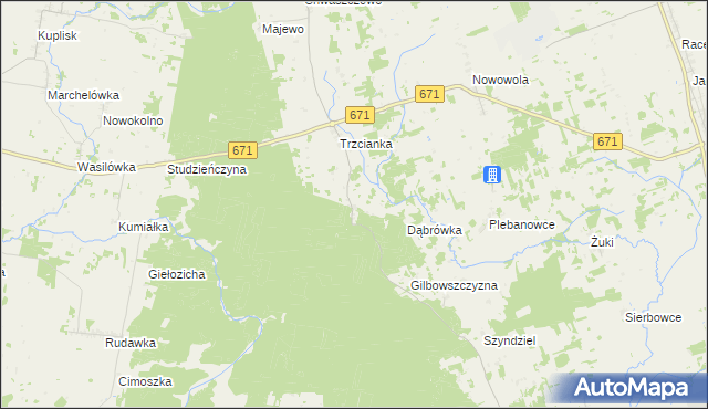 mapa Kładziewo, Kładziewo na mapie Targeo