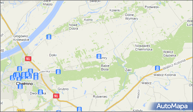 mapa Klamry, Klamry na mapie Targeo