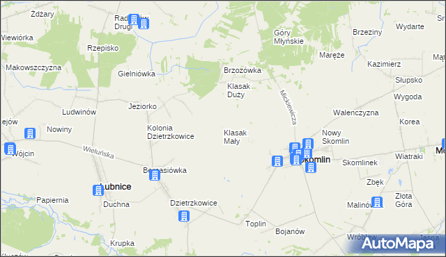 mapa Klasak Mały, Klasak Mały na mapie Targeo