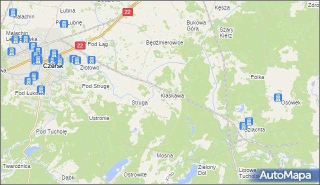 mapa Klaskawa, Klaskawa na mapie Targeo