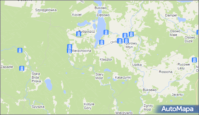 mapa Klasztor gmina Lipnica, Klasztor gmina Lipnica na mapie Targeo