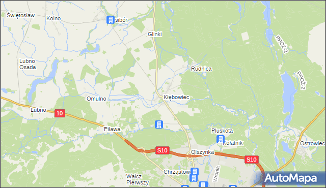 mapa Kłębowiec, Kłębowiec na mapie Targeo