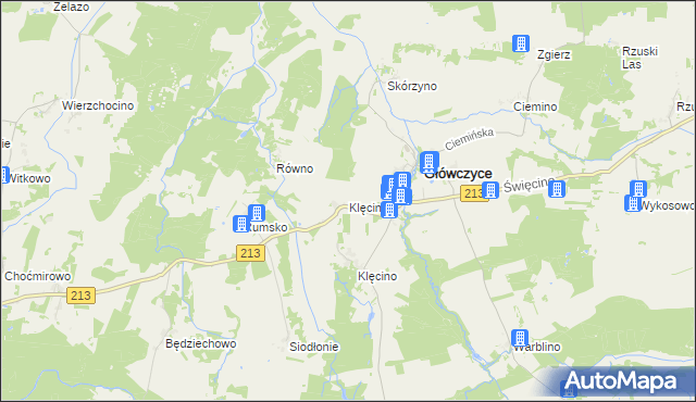 mapa Klęcinko, Klęcinko na mapie Targeo