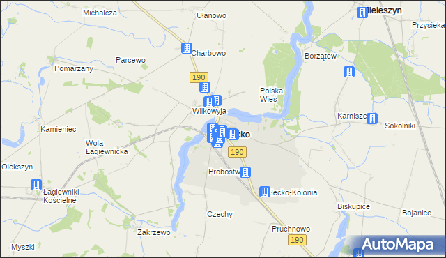 mapa Kłecko, Kłecko na mapie Targeo
