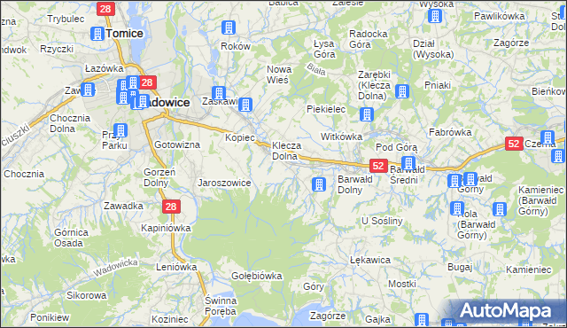 mapa Klecza Górna, Klecza Górna na mapie Targeo