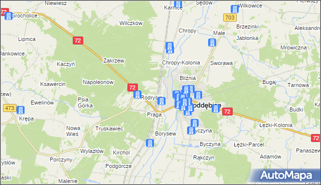 mapa Klementów, Klementów na mapie Targeo