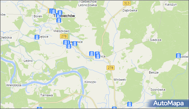 mapa Klenica, Klenica na mapie Targeo