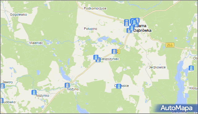 mapa Kleszczyniec, Kleszczyniec na mapie Targeo