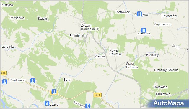 mapa Kletnia gmina Stężyca, Kletnia gmina Stężyca na mapie Targeo