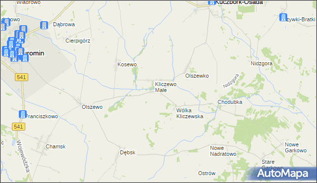 mapa Kliczewo Duże, Kliczewo Duże na mapie Targeo