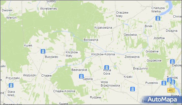 mapa Kliczków-Kolonia, Kliczków-Kolonia na mapie Targeo