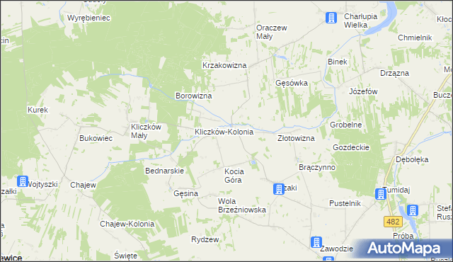 mapa Kliczków Wielki, Kliczków Wielki na mapie Targeo