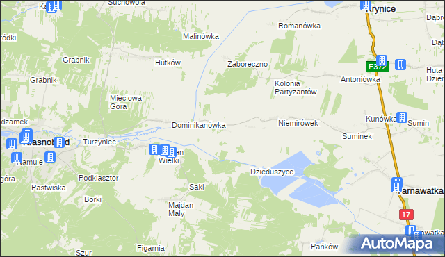 mapa Klocówka, Klocówka na mapie Targeo