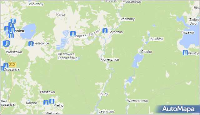 mapa Kłonecznica, Kłonecznica na mapie Targeo