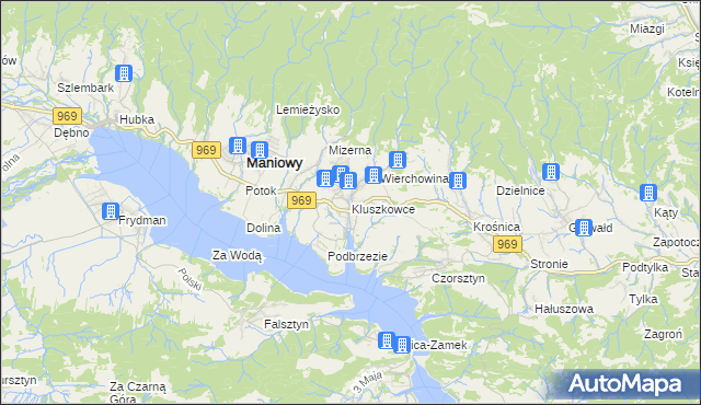 mapa Kluszkowce, Kluszkowce na mapie Targeo