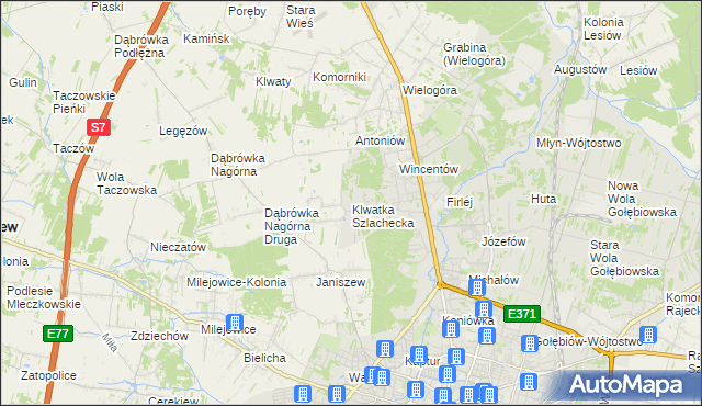mapa Klwatka Szlachecka, Klwatka Szlachecka na mapie Targeo