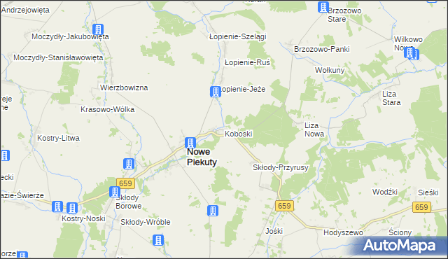 mapa Koboski, Koboski na mapie Targeo