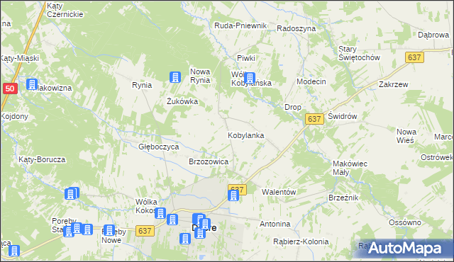 mapa Kobylanka gmina Dobre, Kobylanka gmina Dobre na mapie Targeo
