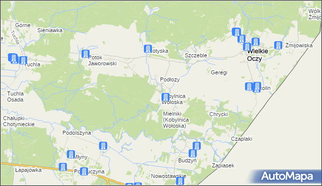 mapa Kobylnica Wołoska, Kobylnica Wołoska na mapie Targeo