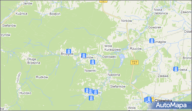 mapa Kochanów gmina Borkowice, Kochanów gmina Borkowice na mapie Targeo