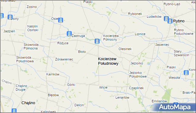 mapa Kocierzew Południowy, Kocierzew Południowy na mapie Targeo